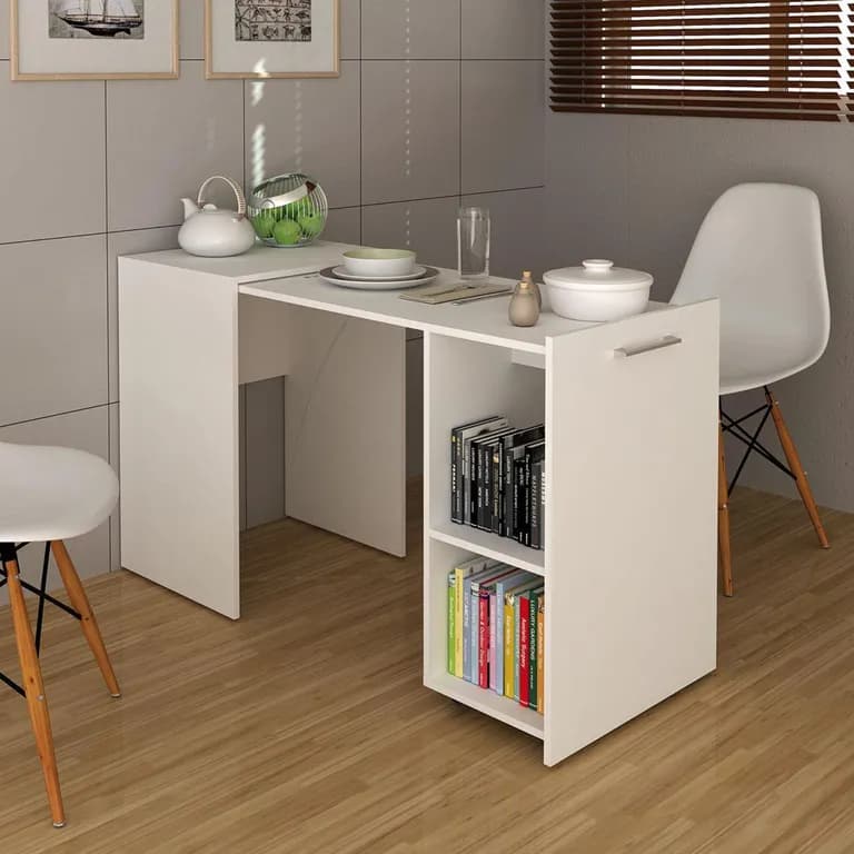 Escritorio multifuncional plegable blanco ME4170.0003
