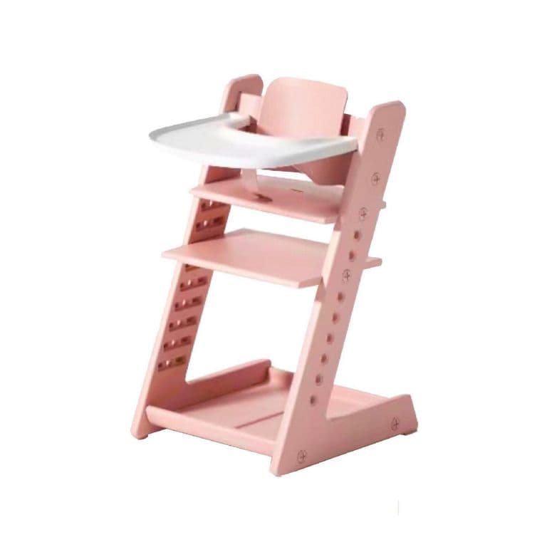 Silla infantil de comer Milano rosado