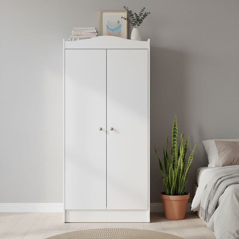 Closet Kids 2 Puerta(s) 2 Repisa(s) 79x175x47 cm Blanco