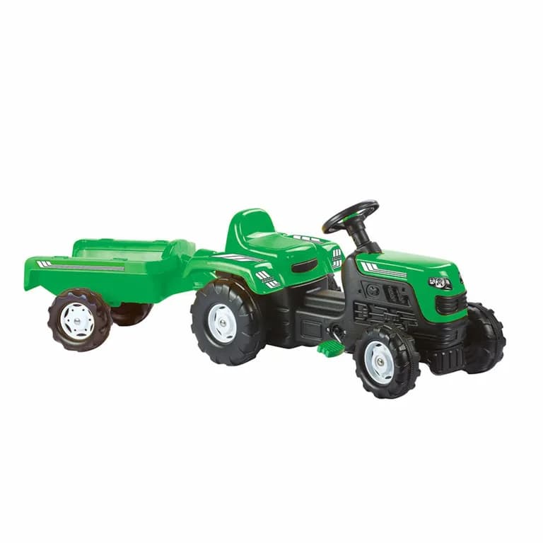 Tractor Infantil a Pedales Ranchero con Carrito Verde Desde 2 anos
