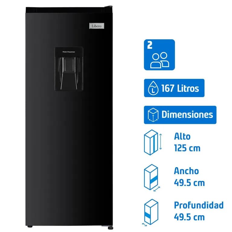 Refrigerador Single Door Frio Directo 167 Litros Negro LFM-178DFNW