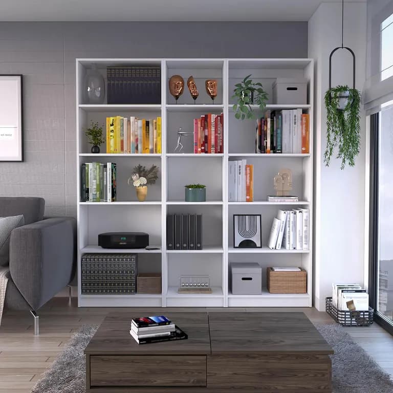 Combo 2 estantes 62cm + estante 45cm blanco