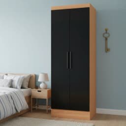 Closet Ambar 2 Puerta(s) 4 Repisa(s) 65x182x37 cm Negro