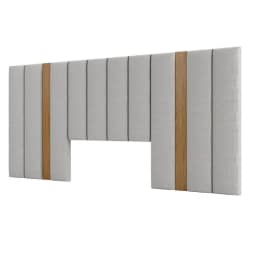 Respaldo Super king Alcantara Gris