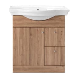 Kit Mueble Adele + Cubierta Blanche 80, Color Rustico