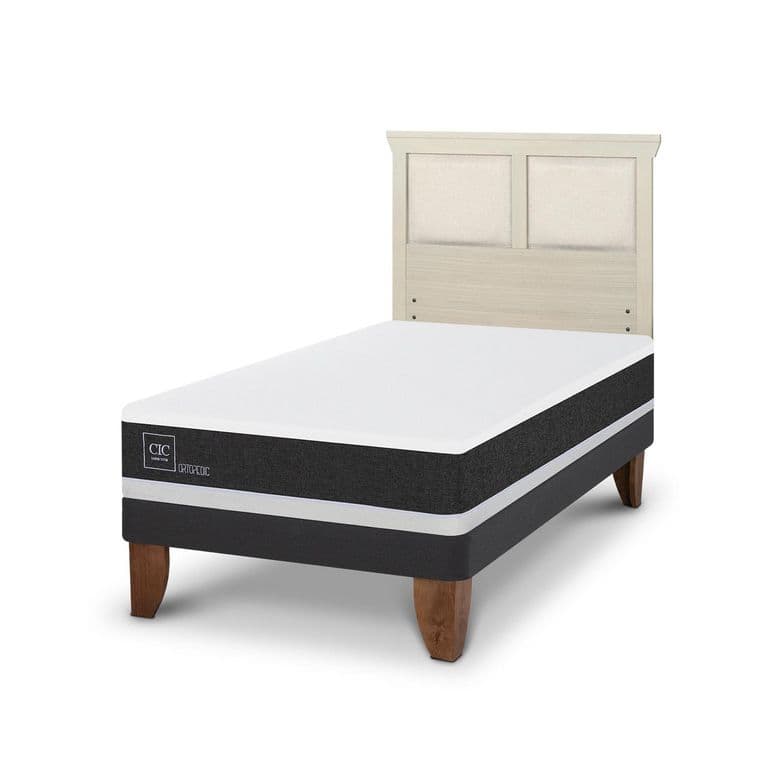 Cama Europea Ortopedic 1.5P Respaldo Torino Alpino