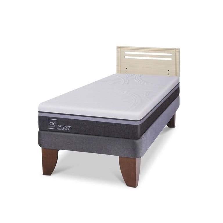 Cama Europea Ortopedic Advance 1.5P Respaldo Munich Alpino