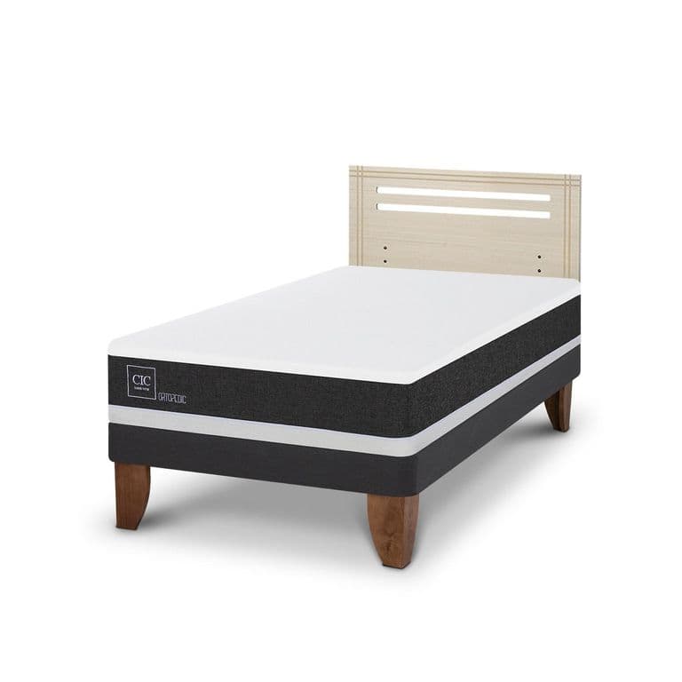 Cama Europea Ortopedic 1.5P Respaldo Munich Alpino