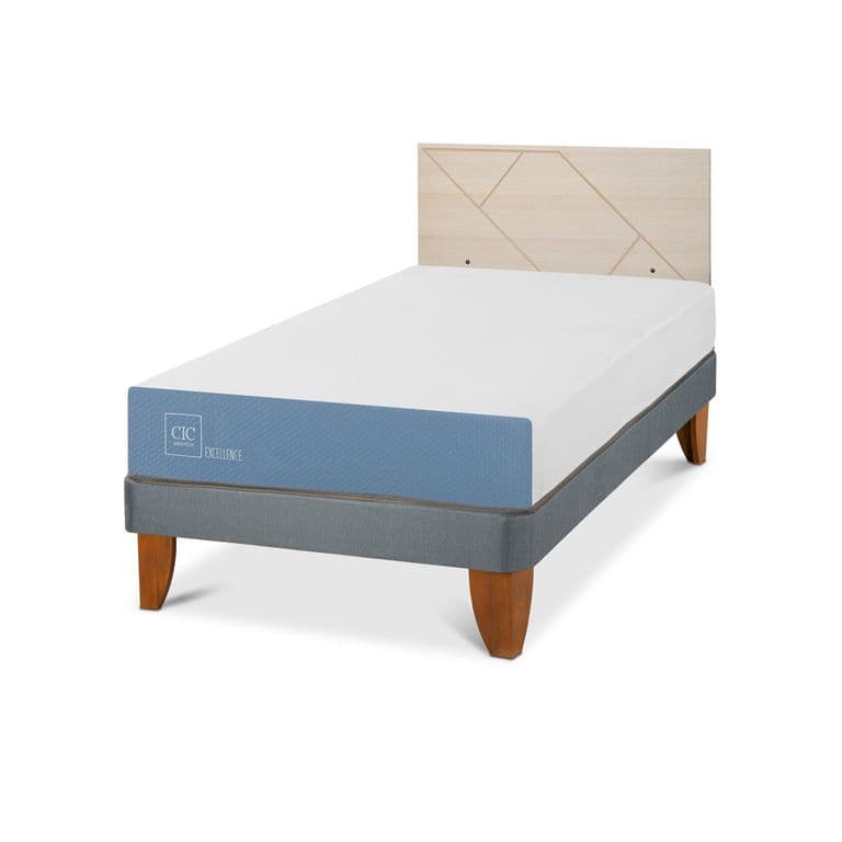 Cama Europea Excellence 1.5P Respaldo Villarrica Alpino