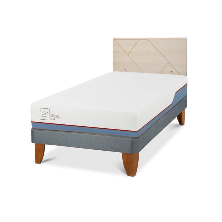 Cama Europea Excellence Plus 1.5P Respaldo Villarrica Alpino