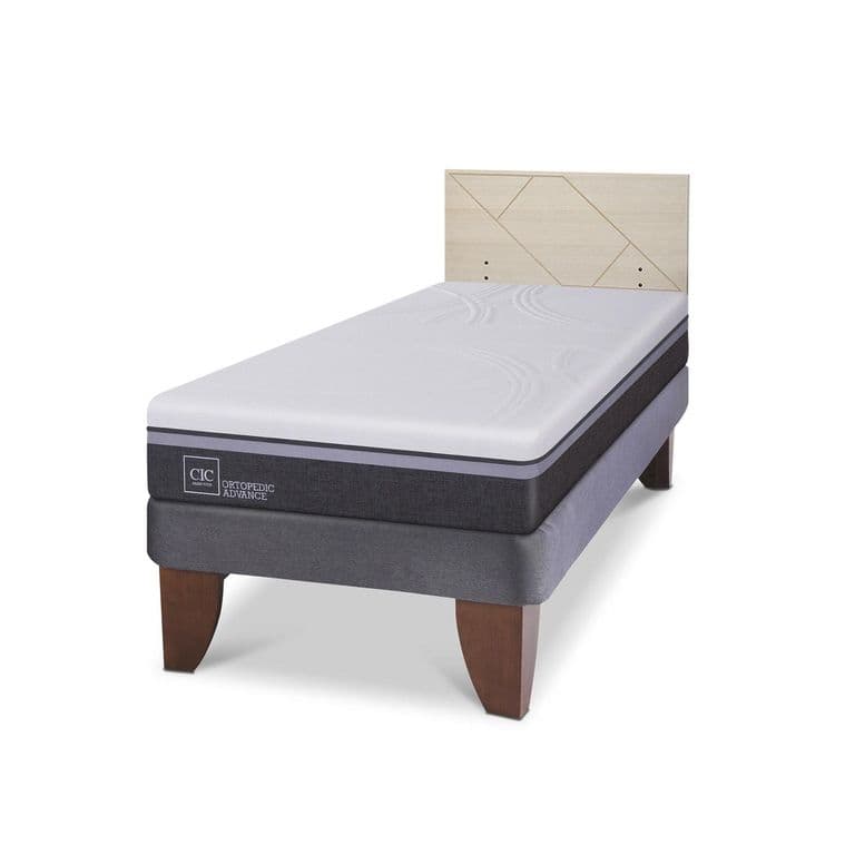 Cama Europea Ortopedic Advance 1.5P Respaldo Villarrica Alpino