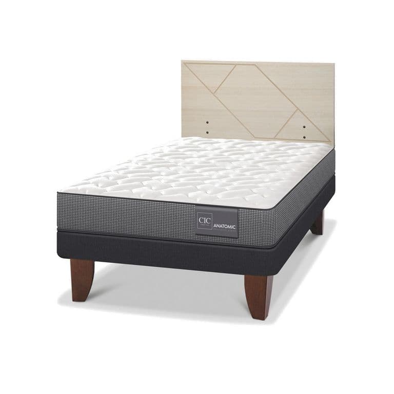 Cama Europea Anatomic 1.5P Respaldo Villarrica Alpino