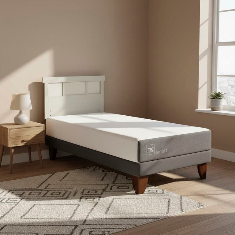 Cama Europea Smart 1P Respaldo Dublin Alpino
