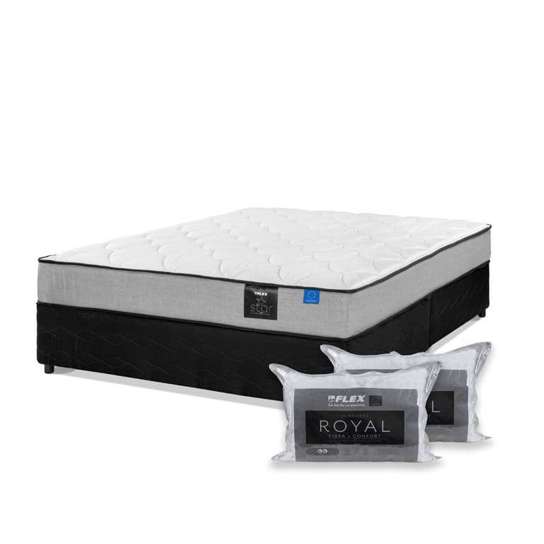 Cama 2 plazas Americana Star Gris