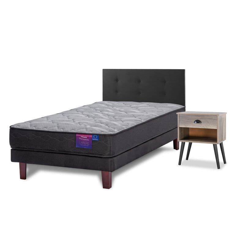 Cama 1.5 plazas Europea Therapedic Plus Negro