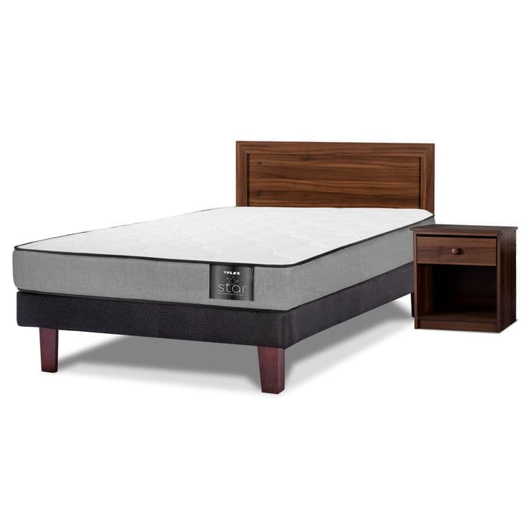 Cama 1 plaza Europea Star Gris