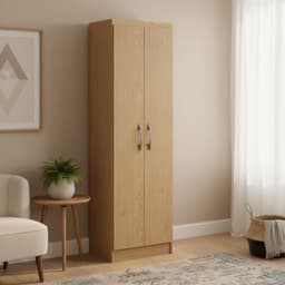 Closet Queen 2 Puerta(s) 5 Repisa(s) 55x173x33,5 cm Cafe