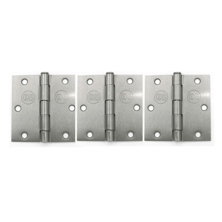 Pack 3 Bisagras Acero 3,5"x 3,5"x 2.0mm plata