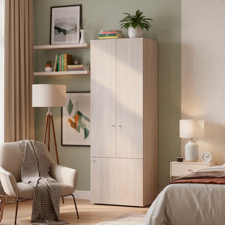 Closet 3 Puerta(s) 3 Repisa(s) 60x170x40.2 cm Madera Gris