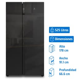 Refrigerador 2 Puertas Side by Side No Frost 525 Litros Negro ES5GB