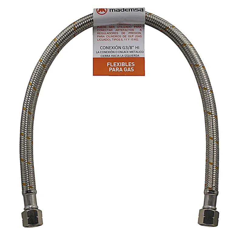 Flexible De Gas 3/ 8X3/ 8 Pulgadas 60 Cm Para Cocina