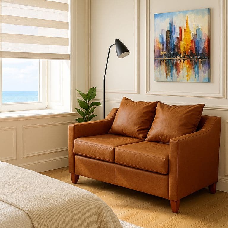 Sofa 2 cuerpos Ares 119x90x75 cm Cafe claro