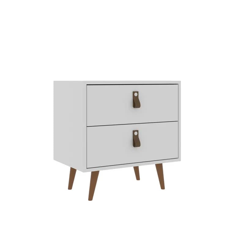 Velador 2 Cajon(es) Padua 54x55x36 cm Blanco