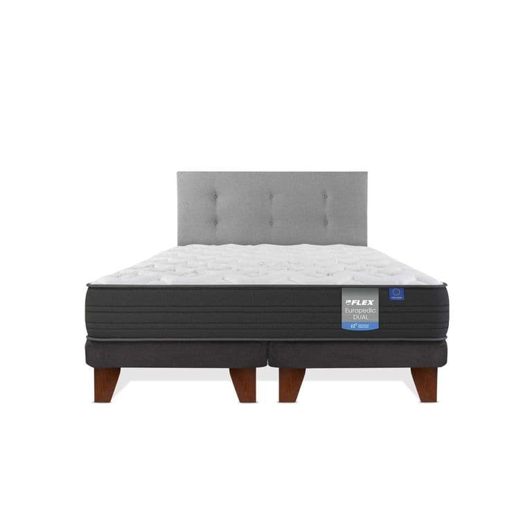 Cama Europea King Europea Europdic Dual Gris
