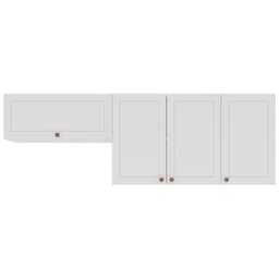 Mueble De Cocina Aereo Perola Blanco 4 Puertas
