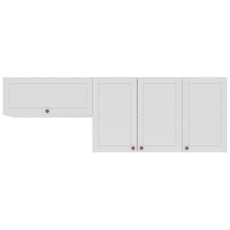 Mueble De Cocina Aereo Perola Blanco 4 Puertas