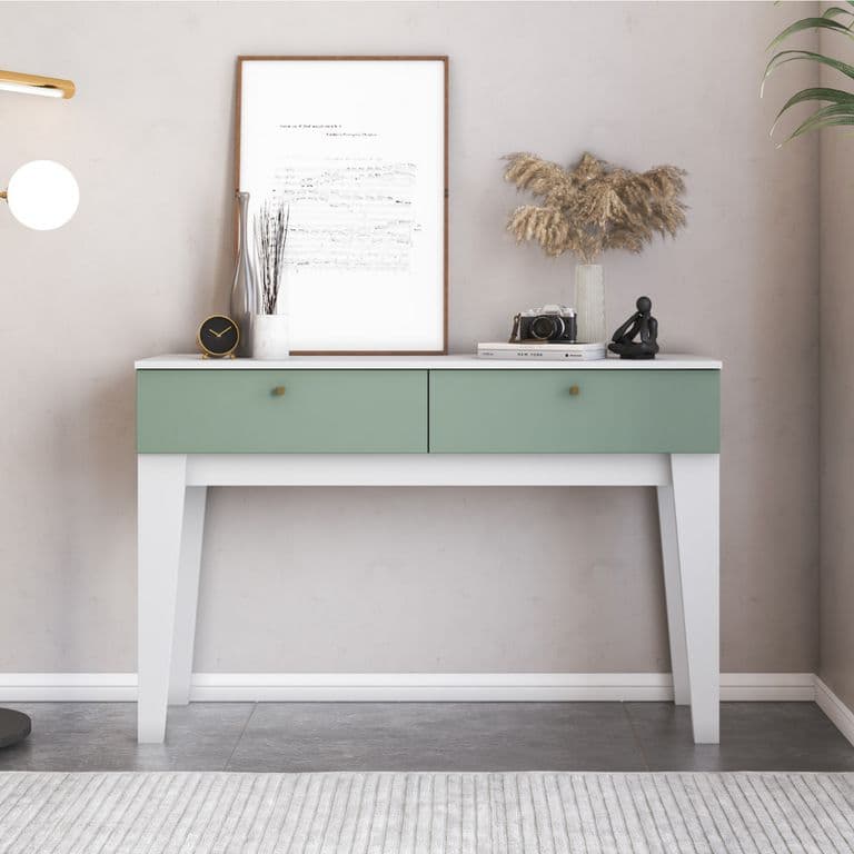 Arrimo Veneza Blanco/ Verde 120x38.5x79 cm