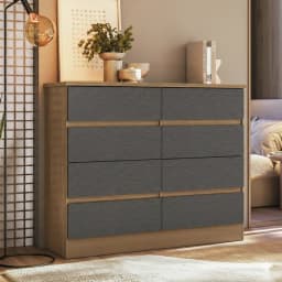Comoda 8 Cajon(es) Roma 136x106x43 cm Grafito