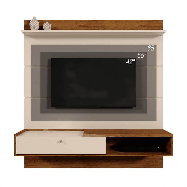 Panel Tv 65 " TRIUNFO B/N Beige Nogal 160x171x31.7