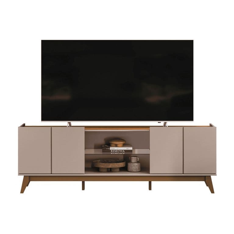Rack TV 75 " GUARUJA G/N Gris Claro Nogal 200x67x35.5