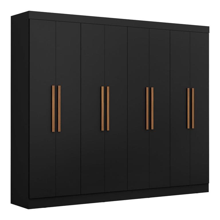 Closet 8 Puerta(s) 4 Cajon(es) 10 Repisa(s) 237x200x47 cm Negro