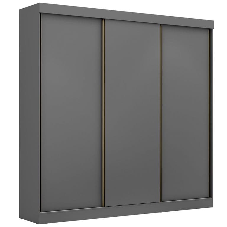 Closet 3 Puerta(s) 8 Cajon(es) 9 Repisa(s) 235x225x52 cm Gris