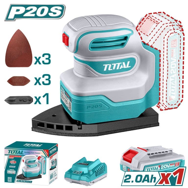Lijadora orbital de palma 20v inalambrico