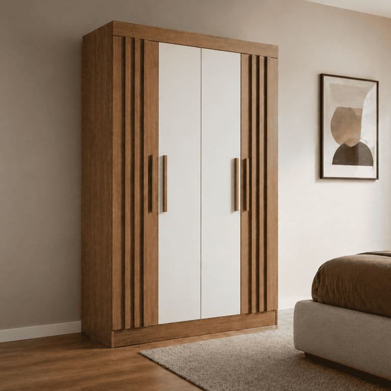 Closet 4 Puerta(s) 2 Cajon(es) 3 Repisa(s) 122x200x47 cm Cafe