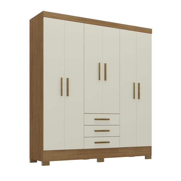 Closet 6 Puerta(s) 3 Cajon(es) 4 Repisa(s) 162x200.5x40 cm Cafe