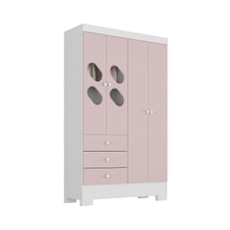 Closet 4 Puerta(s) 3 Cajon(es) 3 Repisa(s) 108.4x180x40 cm Rosado