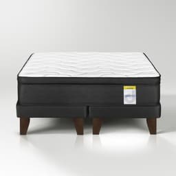 Cama Europea 2 plazas Europea Hibrido Premium Negro