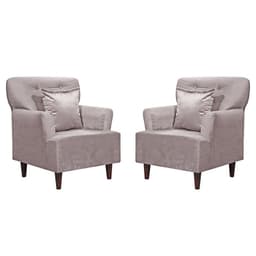 Set 2 Poltronas 1 cuerpo York 75x92x55 cm Beige
