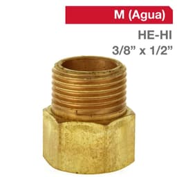 Niple Bronce HE/HI 3/8" x 1/2" 1u