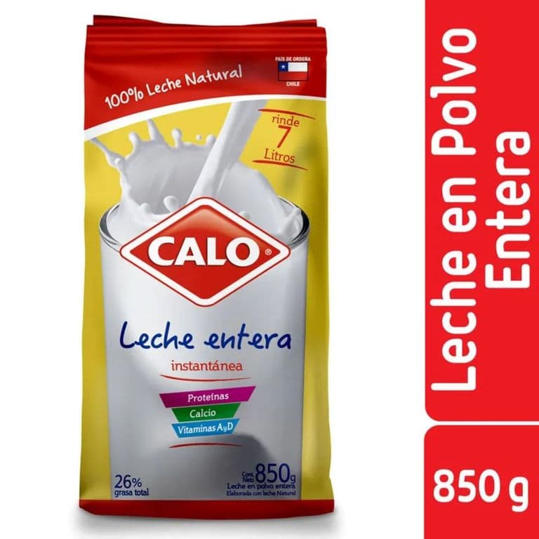 Leche en Polvo Entera Instantanea Calo 850 gr