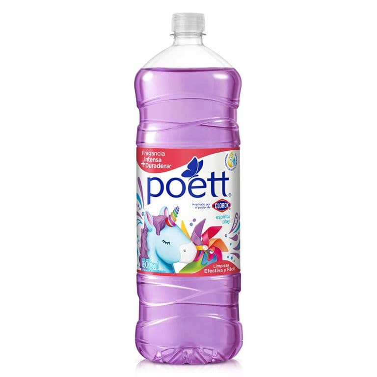 Limpiador Desinfectante de Pisos Poett Espiritu Play Botella 1.8 Lts