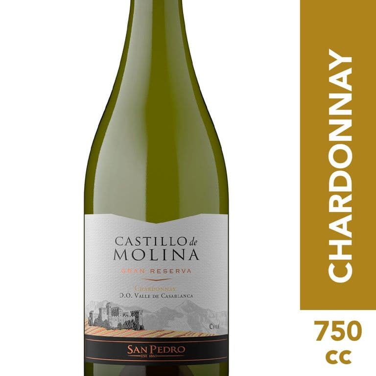 Vino Blanco Chardonnay Castillo de Molina 750 ML