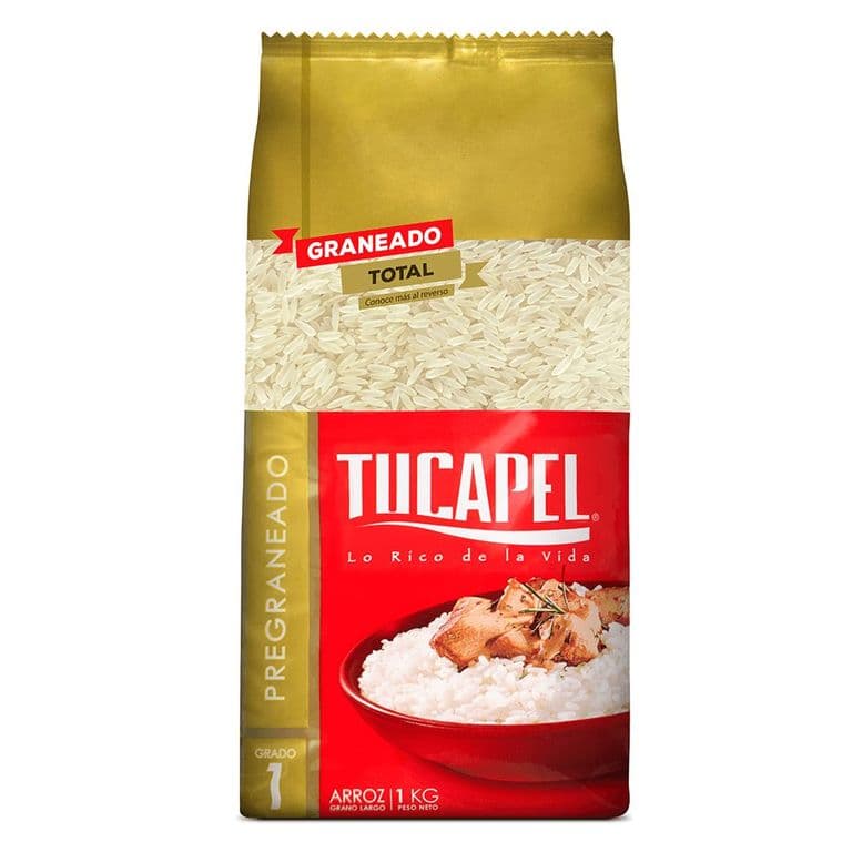 Arroz Tucapel G1 Pregraneado Grano Ancho 1 Kg