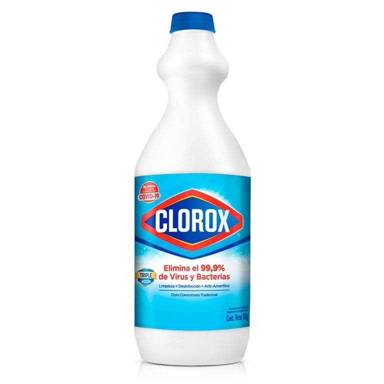 Cloro Clorox Tradicional Botella 1 Lt 1 KG