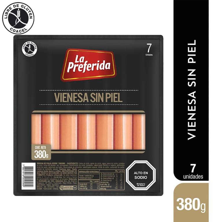 Vienesas Sachet sin Piel 7 UN