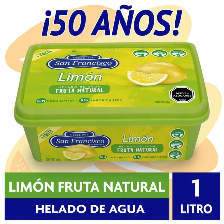 HELADO LIMON AGUA 1 LT.